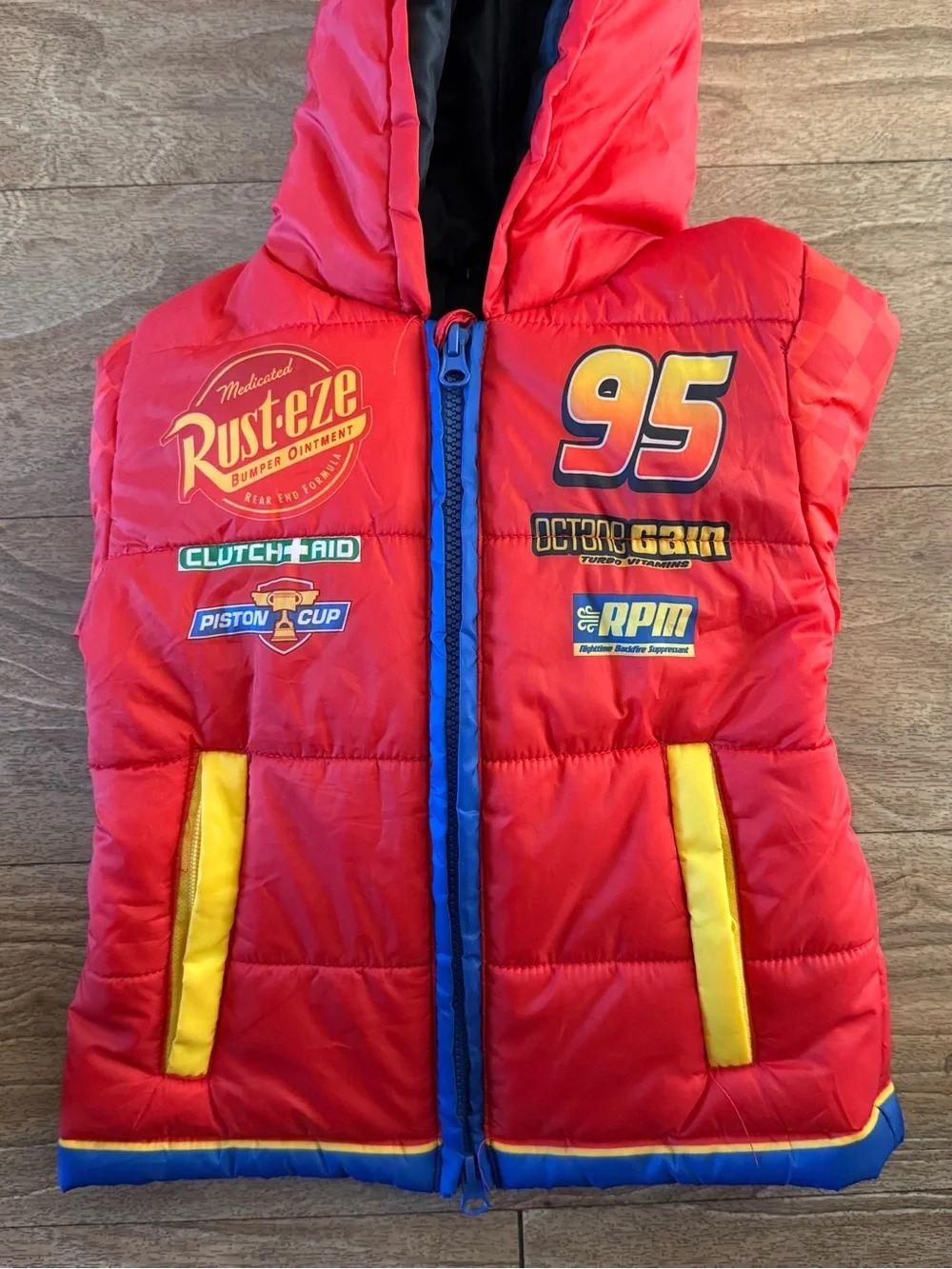 Disney Cars Lightning McQueen Red Hooded Kids Jacket - 95 Graphic